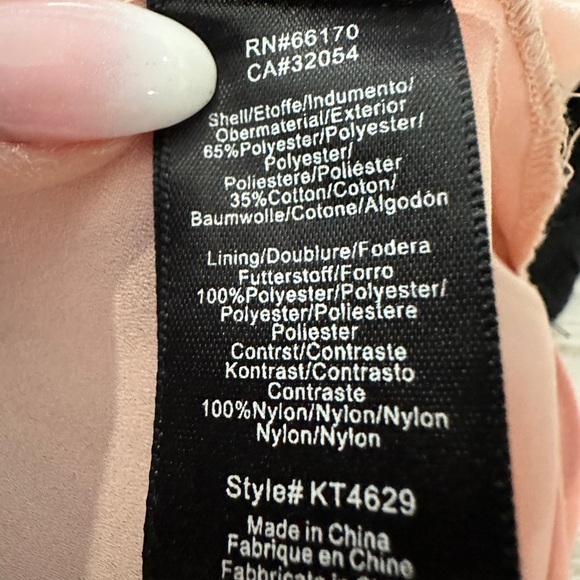 Anthropologie Greylin Black Textured Top with Pink Lace Hem Size S - Picture 13 of 15